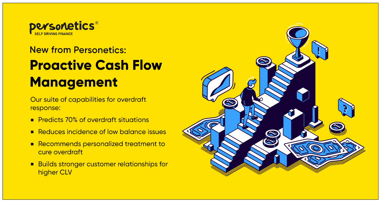 Personetics Offers World’s First “Proactive Cash Flow Management” Capabilities to Help Banks Provide Customers with Enhanced Overdraft Support
