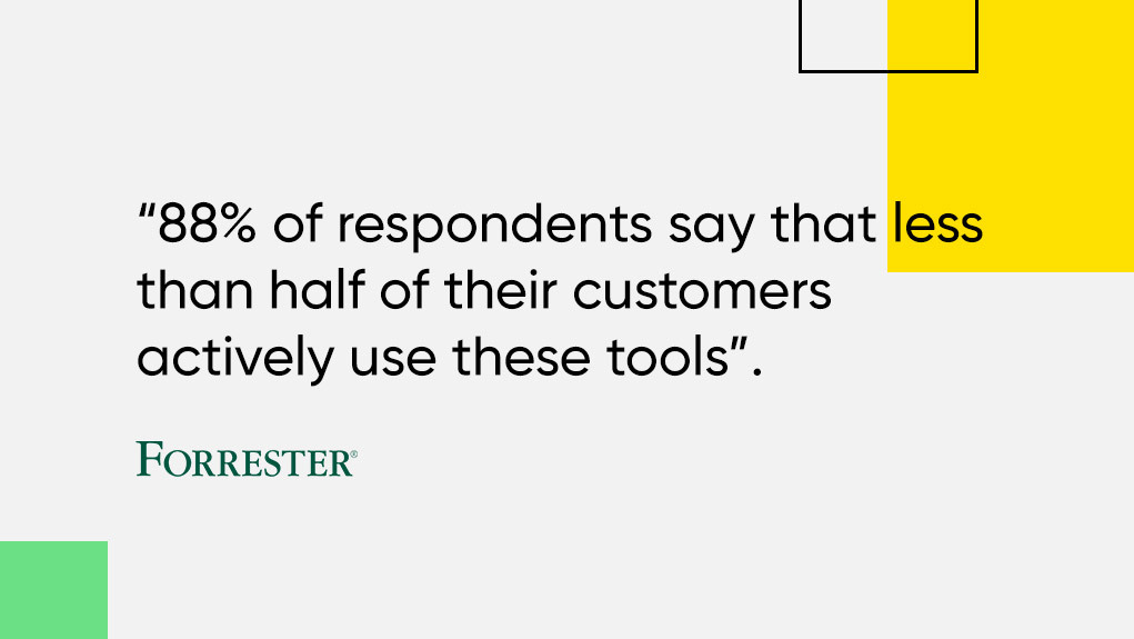 Forrester statistic on lack of customer engagement with money management tools