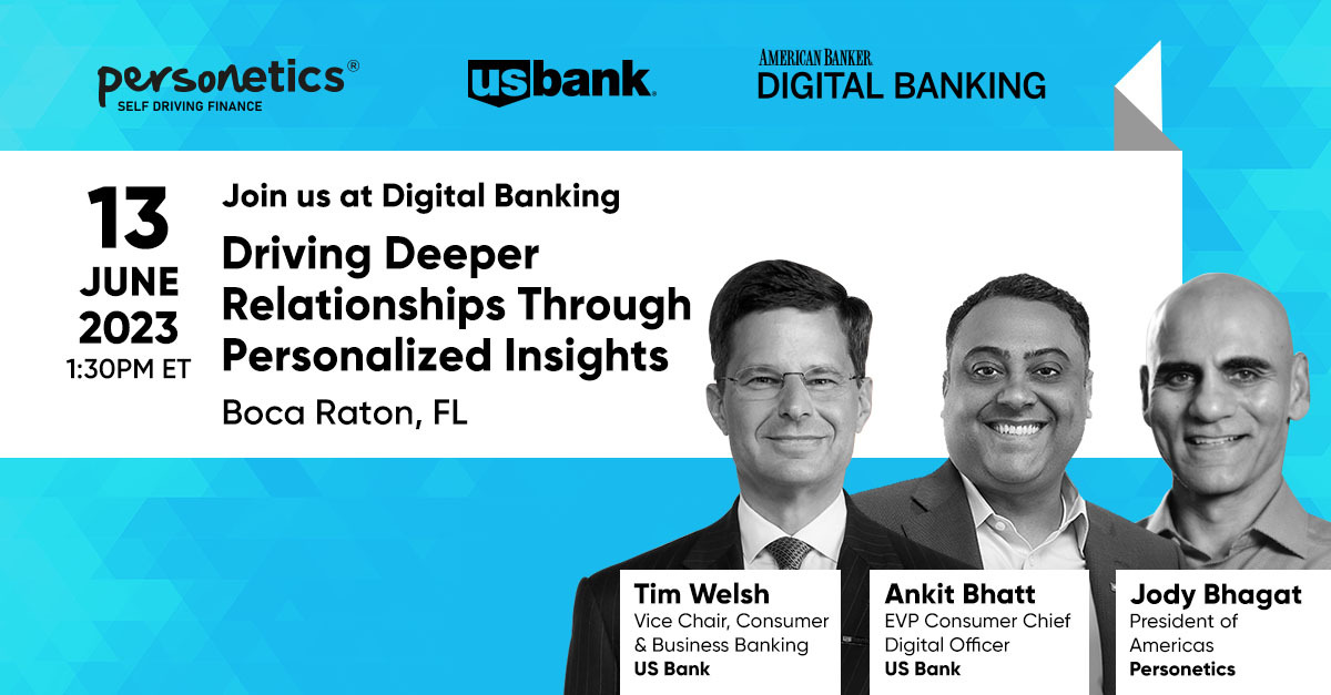 Join Personetics at American Banker Digital Banking, 13 June 2023, Boca Raton, FL.