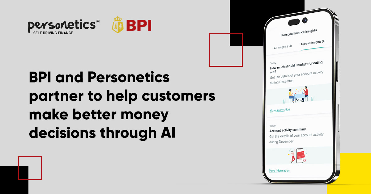 BPI and Personetics Partner to Help Customers Make Better Money Decisions Through AI