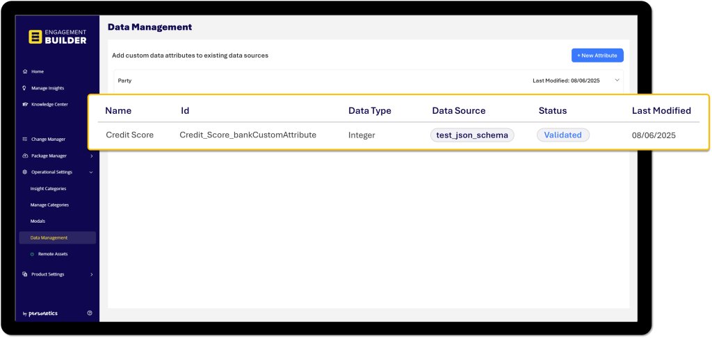 Custom Data Attributes Key Image Personetics